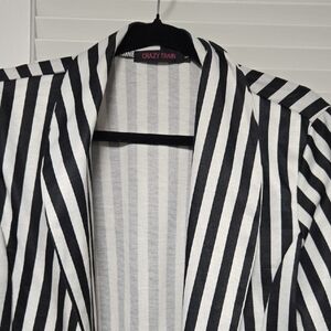 Crazy Train Monochrome Striped Jacket